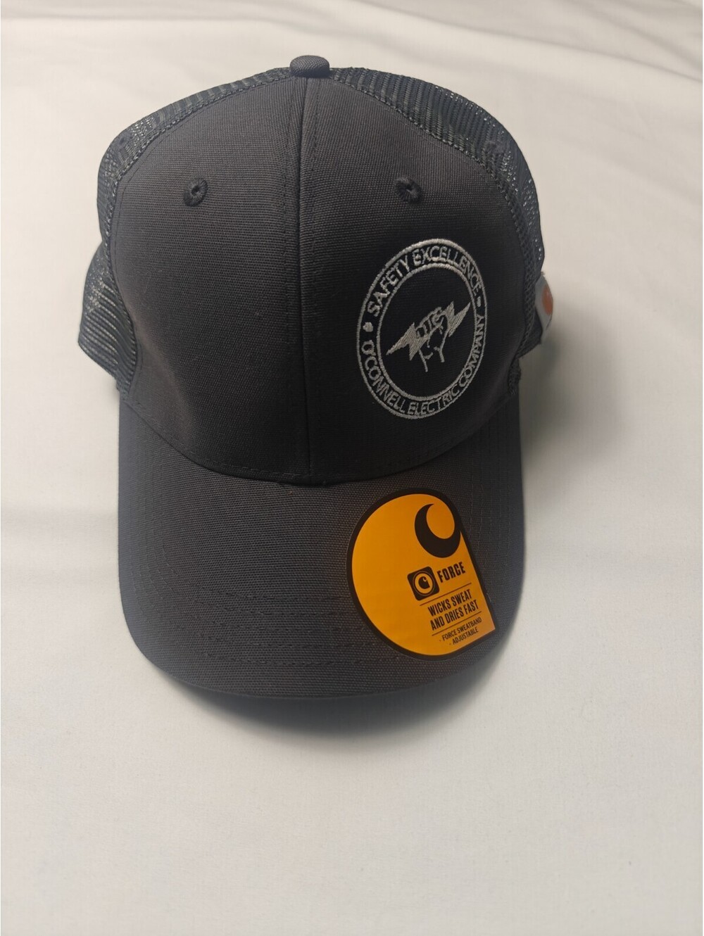 Carhartt Force Gray Mesh Trucker Snapback Hat Safety Excellence O'Connell Elect